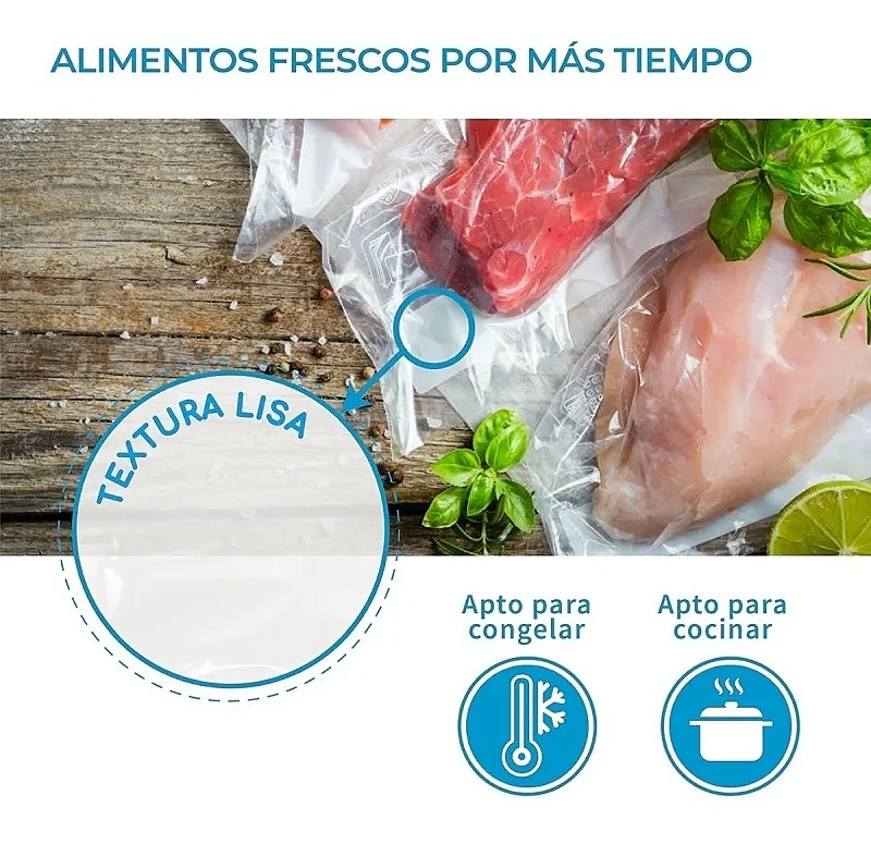 Pack 100 bolsas vacío lisas cook and chill 16x45 - 120 micras
