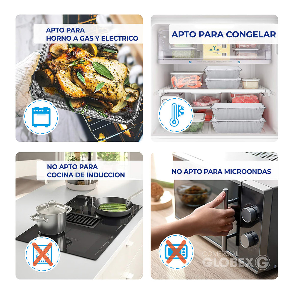 Bandeja De Aluminio C18 Con Tapa Termolaminada (125 unidades)