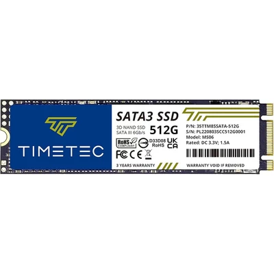 DISCO SSD 512 GB TIMETEC 3D NAND SATA III 6 Gb/s M.2 2280 NUEVO