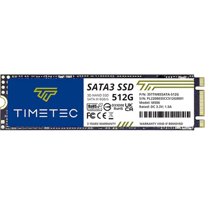 DISCO SSD 512 GB TIMETEC 3D NAND SATA III 6 Gb/s M.2 2280 NUEVO