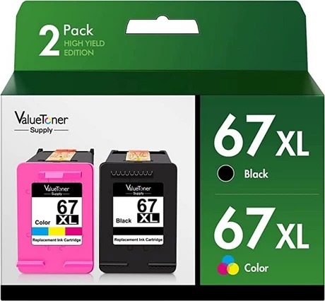 CARTUCHOS DE TINTA ALTERNATIVA DE REPUESTO PARA IMPRESORA HP  67XL - 67XL 1 NEGRO 1 TRICOLOR
