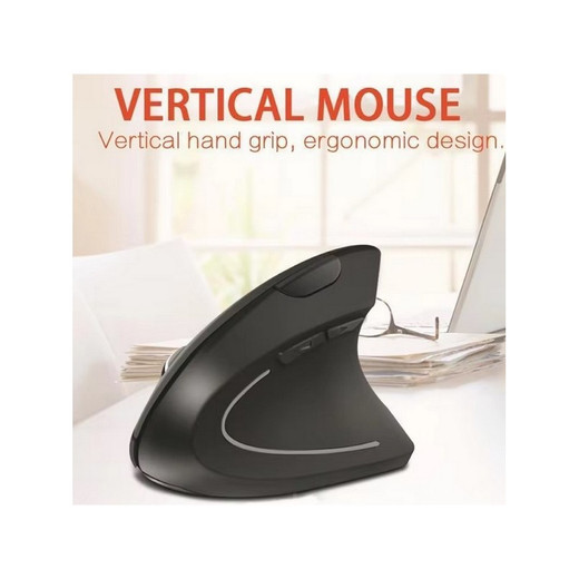 Mouse inalámbrico Vertical  Ergonómico niveles DPI ajustable 800/1200/1600 6 botones, USB, para PC, portátil, oficina y hogar