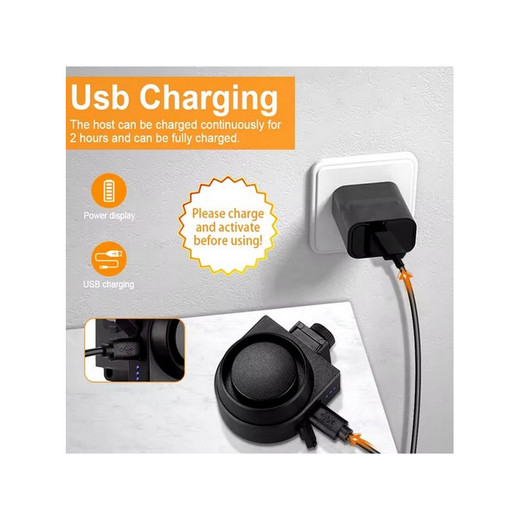 ALARMA DE BICICLETA/MOTO  ALARMA DE VIBRACIÓN IMPERMEABLE CARGA USB CONTROL REMOTO NUEVO