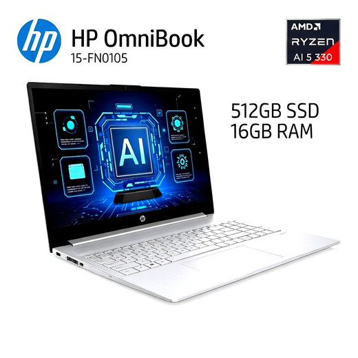 HP OmniBook 15-FN0105 AMD Ryzen AI 5 330  512GB SSD 16GB 15.6 FHD TOUCHSCREEN WIN11 Nuevo