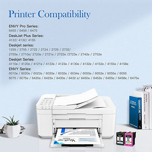 CARTUCHOS DE TINTA ALTERNATIVA DE REPUESTO PARA IMPRESORA HP  67XL - 67XL 1 NEGRO 1 TRICOLOR