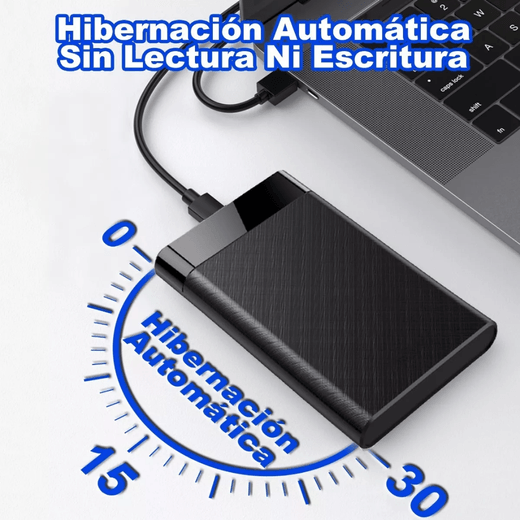 Cofre disco duro de 2,5 pulgadas, USB para Cualquier tipo de Disco (SSD/HDD)