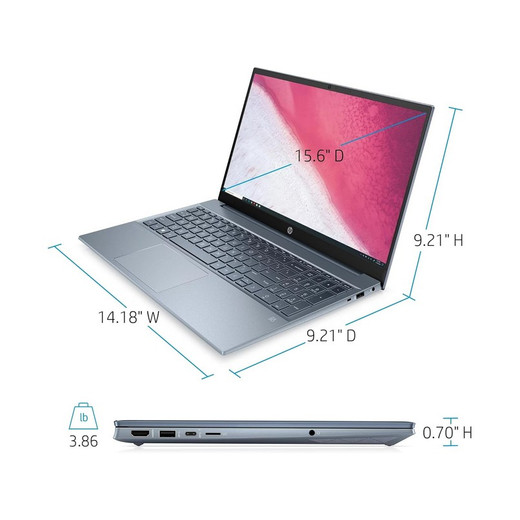 HP Pavilion 15 Ryzen™ 5 5500U 1TB SSD 32GB 15.6 FHD IPS WIN11 HORIZON BLUE OPEN BOX