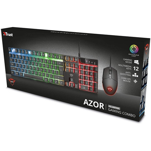 COMBO GAMER TRUST GXT 838 AZOR TECLADO Y MOUSE