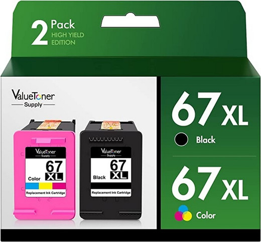 CARTUCHOS DE TINTA ALTERNATIVA DE REPUESTO PARA IMPRESORA HP  67XL - 67XL 1 NEGRO 1 TRICOLOR