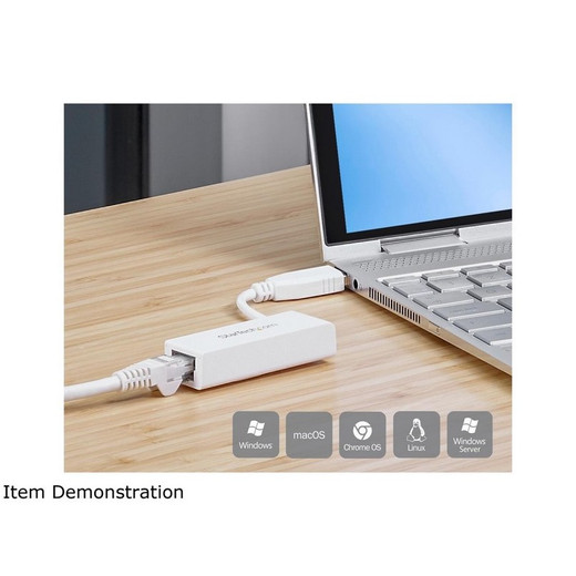 ADAPTADOR USB 3.0  A TARJETA DE RED 1 PUERTO GIGABIT ETHERNET 1GBPS RJ45 USBA BLANCO