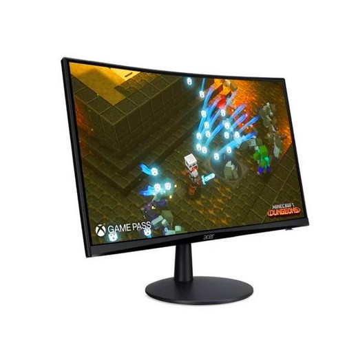 MONITOR CURVO GAMER ACER NITRO ED240Q S WIDESCREEN FHD 165HZ 1MS 1 X HDMI 1 X DISPLAYPORT VESA MOUNT COLOR NEGRO NUEVO