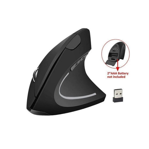 Mouse inalámbrico Vertical  Ergonómico niveles DPI ajustable 800/1200/1600 6 botones, USB, para PC, portátil, oficina y hogar