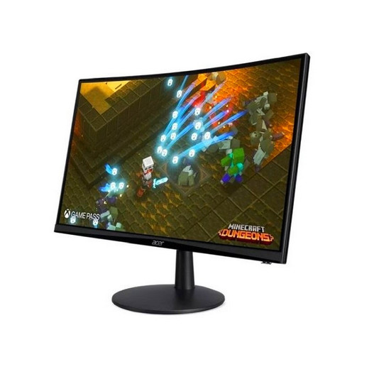 MONITOR CURVO GAMER ACER NITRO ED240Q S WIDESCREEN FHD 165HZ 1MS 1 X HDMI 1 X DISPLAYPORT VESA MOUNT COLOR NEGRO NUEVO