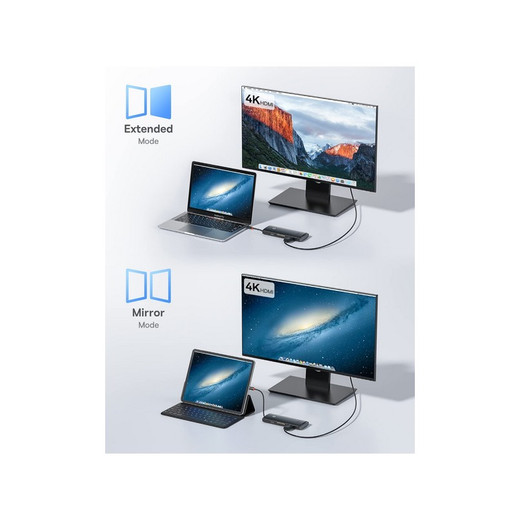 DOCK BASEUS USB C 6 EN 1, HUB USB PARA LAPTOP CON HDMI 4K, PD DE 100 W, 2 RANURAS P SD/TF, BASE USB C PARA MACBOOK PRO, IPAD MINI, DELL, HP, SURFACE Y MÁS DISPOSITIVOS USB C