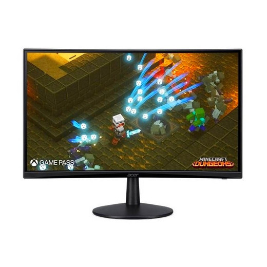 MONITOR CURVO GAMER ACER NITRO ED240Q S WIDESCREEN FHD 165HZ 1MS 1 X HDMI 1 X DISPLAYPORT VESA MOUNT COLOR NEGRO NUEVO