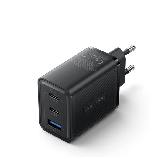 Cargador de pared USB C de 65 W GaN de 3 puertos  para MacBook, iPad Pro, iPhone 14 13 12 Pro Max, Galaxy S22 S20 Note 20, Dell XPS - Cargador de viaje compacto para Notebooks y más
