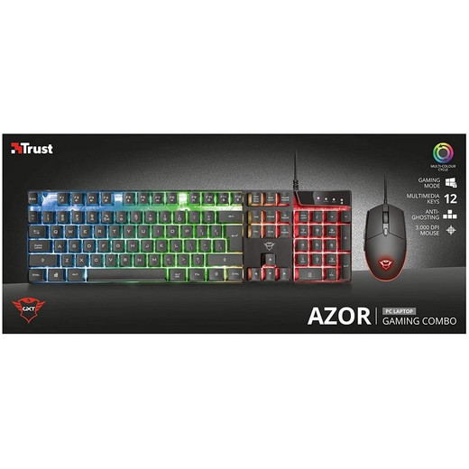 COMBO GAMER TRUST GXT 838 AZOR TECLADO Y MOUSE