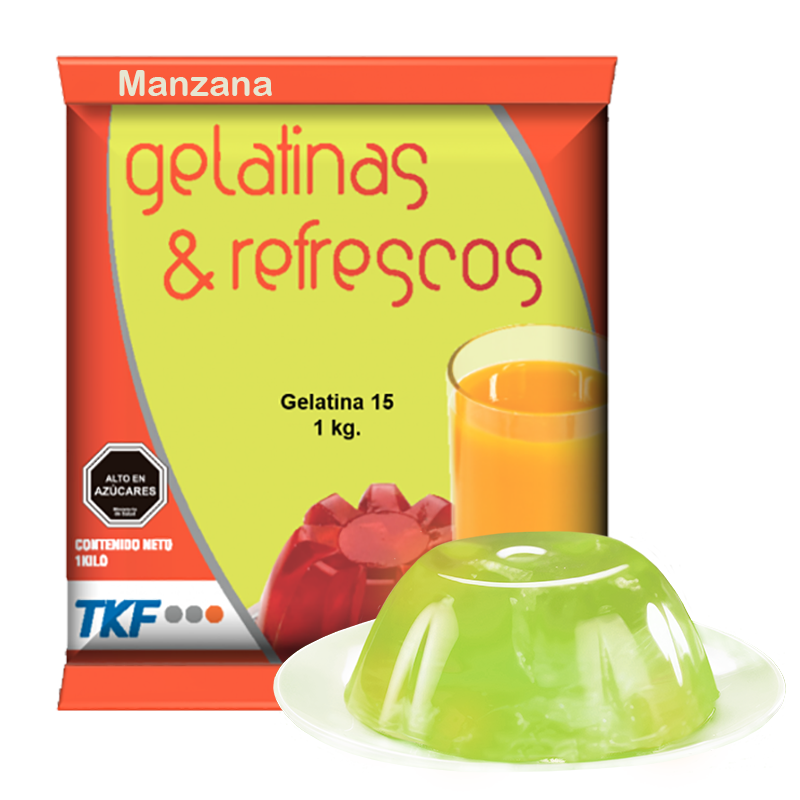 Gelatina 15 Manzana 1kg x 10 unids. Foodgroup