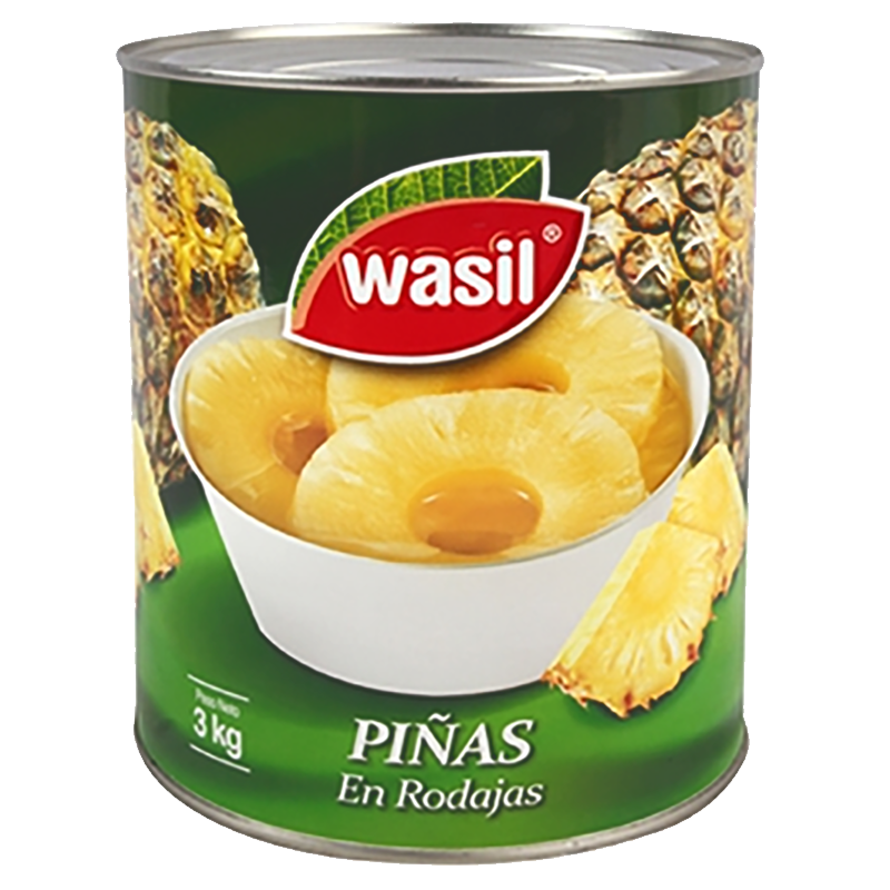 PIÑAS EN RODAJAS WASIL 3 L