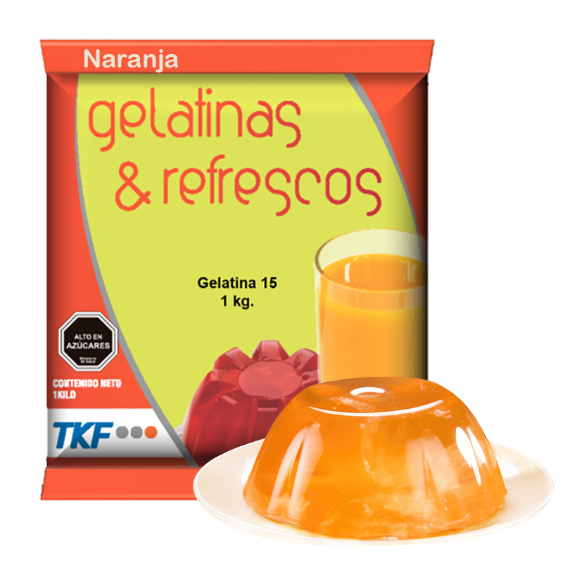 Gelatina 15 Naranja 1kg x 10 unids. Foodgroup