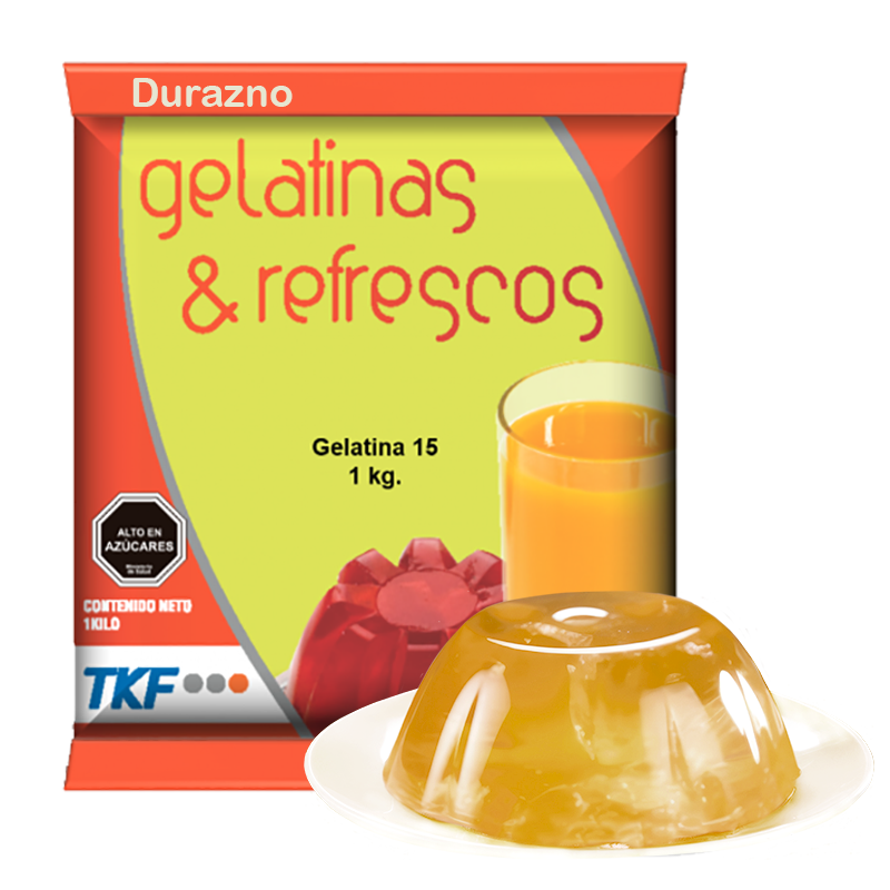 Gelatina 15 Durazno 1kg x 10 unids. Foodgroup