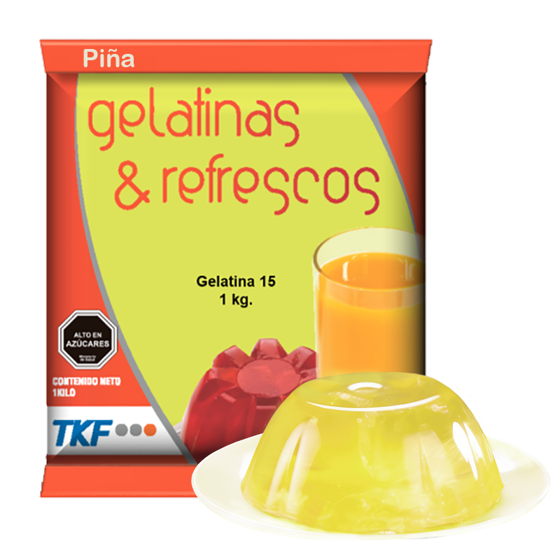 Gelatina 15 Piña 1kg x 10 unids. Foodgroup