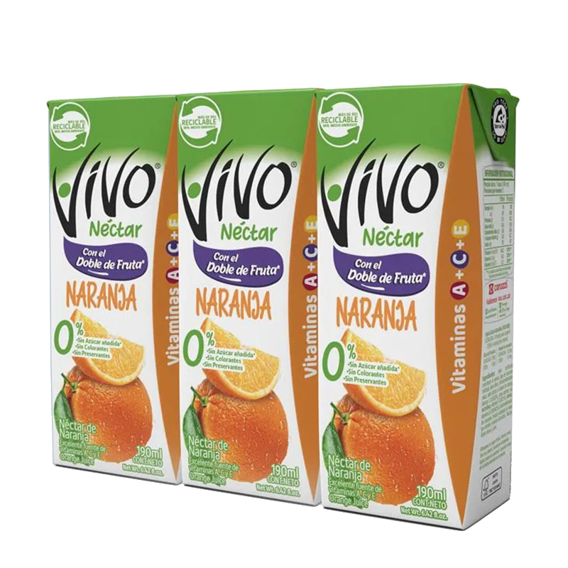 NECTAR VIVO NARANJA TRIPACK 3x190cc