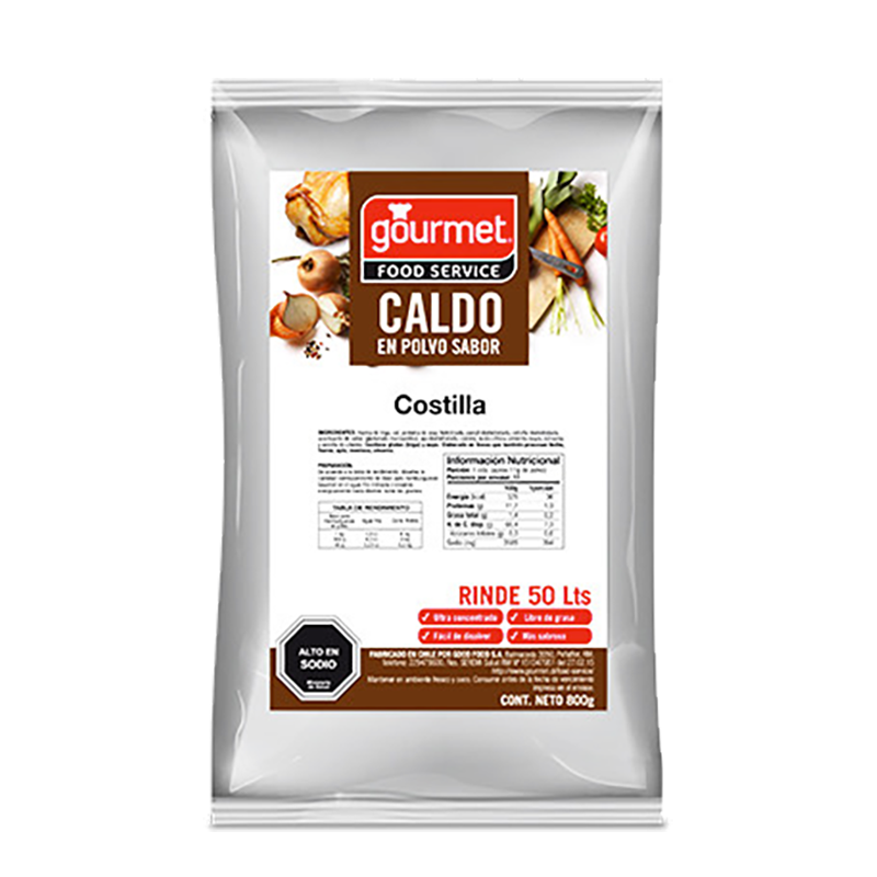 CALDO EN POLVO SABOR COSTILLA GOURMET 800 g