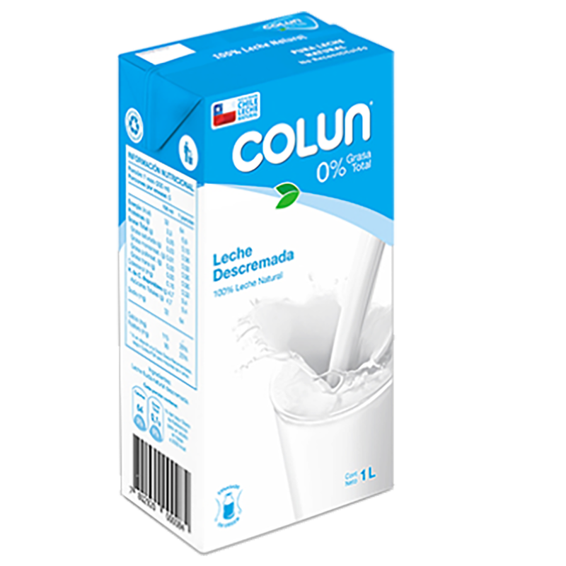 LECHE DESCREMADA SIN TAPA COLUN 1 L