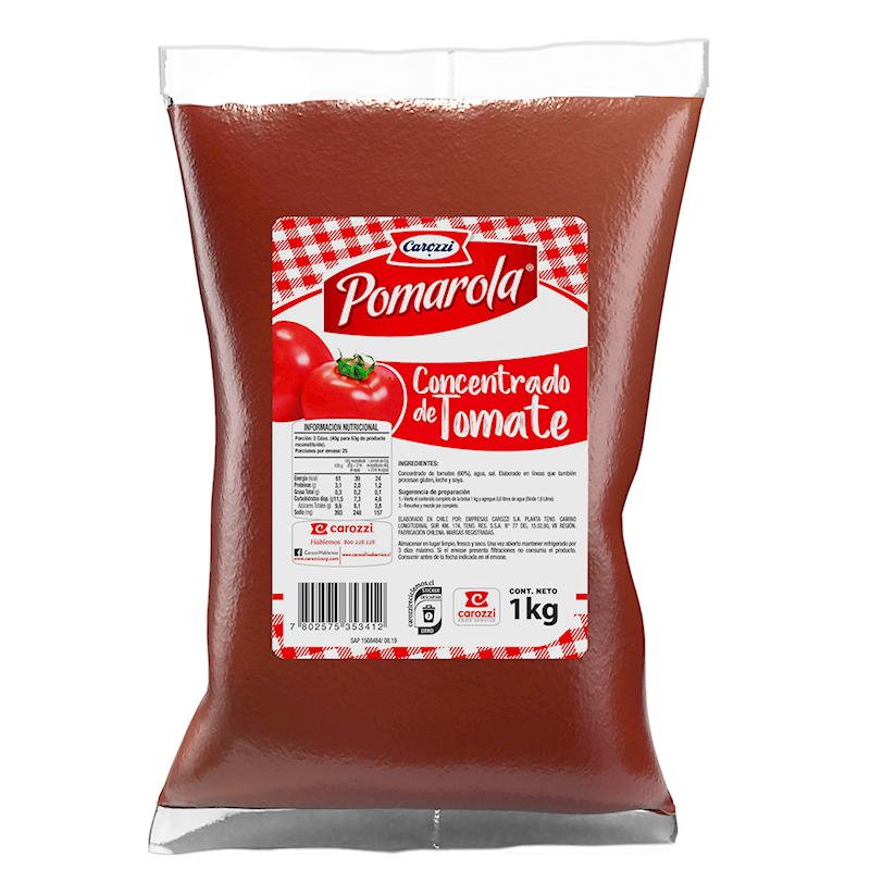 CONCENTRADO DE TOMATE POMAROLA 1 Kg