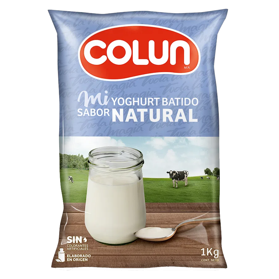 YOGURT NATURAL EN BOLSA COLUN 1 L