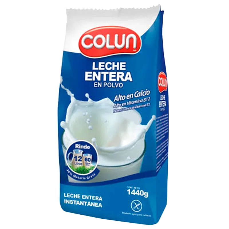 Leche entera en polvo Colun 1440 gr