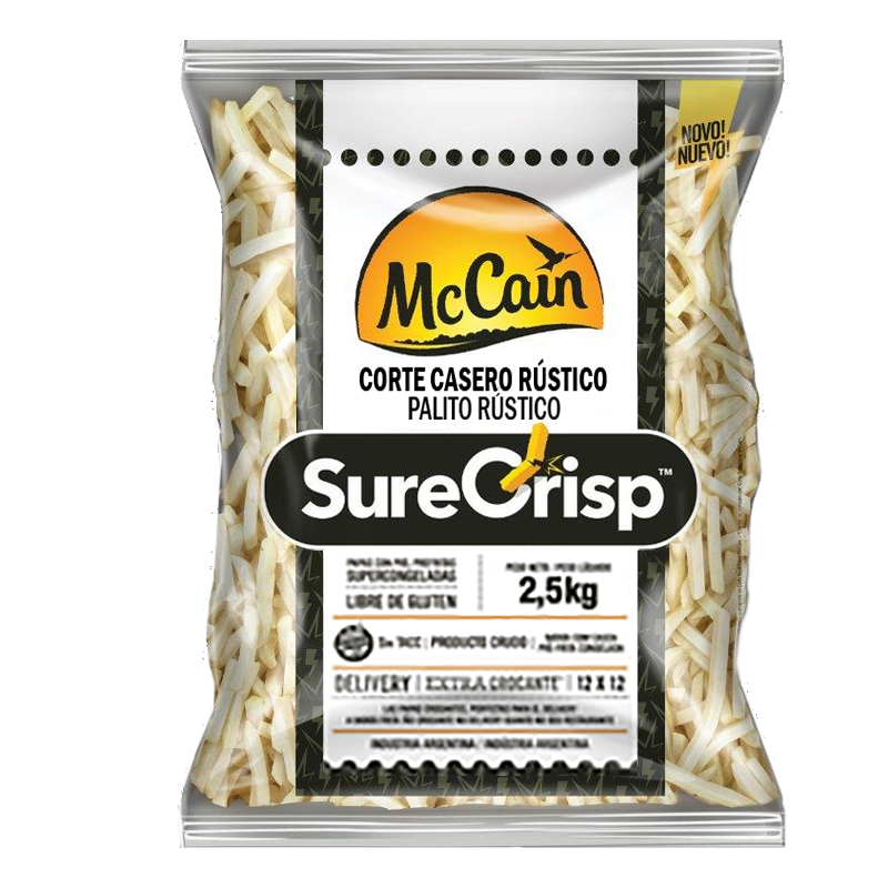 Papas Fritas Surecrisp Skin On 12x12 McCain 2,5kg