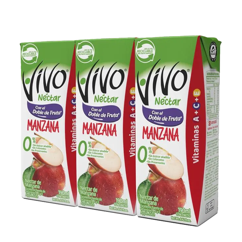 NECTAR VIVO MANZANA TRIPACK 3x190cc