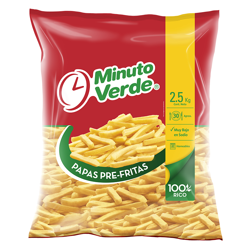 Papas pre fritas Minuto Verde 2,5 Kg