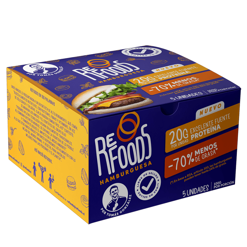 HAMBURGUESA REFOODS 100g - RETAIL BOX 5HB