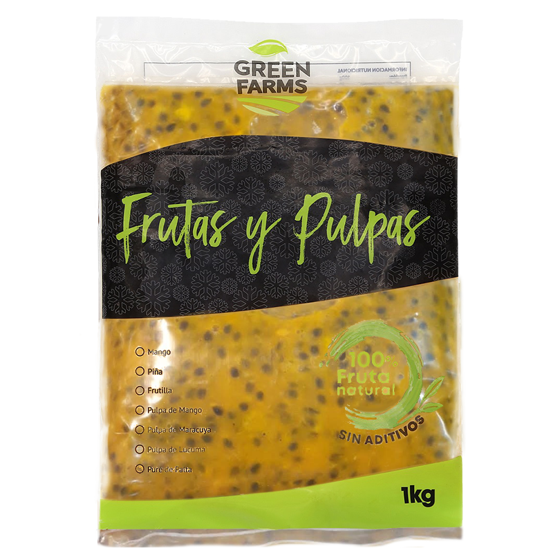 PULPA DE MARACUYA C/PEPAS GREENFARMS 1 Kg