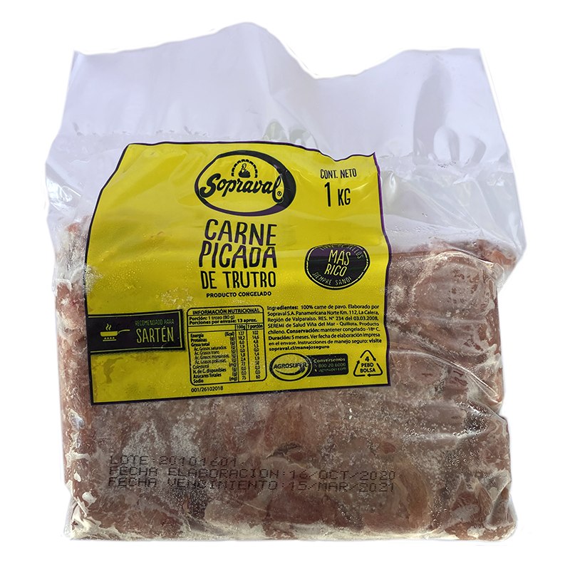 CARNE PICADA DE PAVO Sopraval 1 Kg