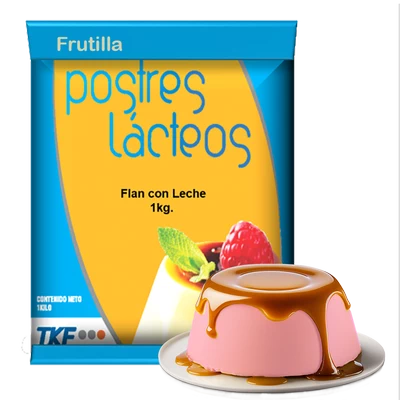 Flan con Leche L-4 Frutilla 10 x 1kg Foodgroup