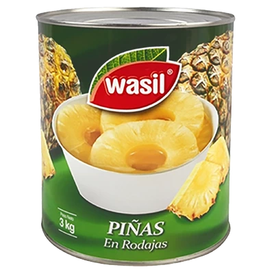 PIÑAS EN RODAJAS WASIL 3 L
