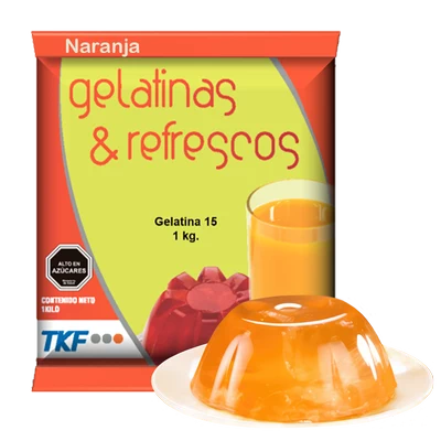 Gelatina 15 Naranja 1kg x 10 unids. Foodgroup