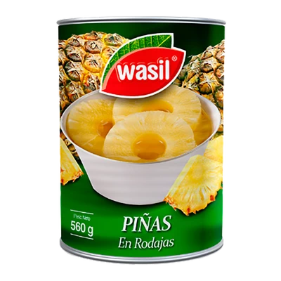 PIÑA EN RODAJAS WASIL 560 g