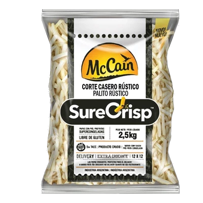 Papas prefritas Surecrisp Skin On 12x12 McCain 2,5kg