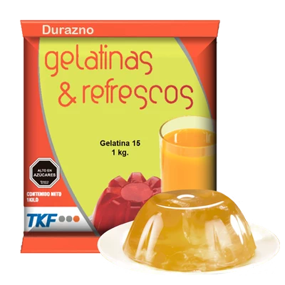 Gelatina 15 Durazno 1kg x 10 unids. Foodgroup