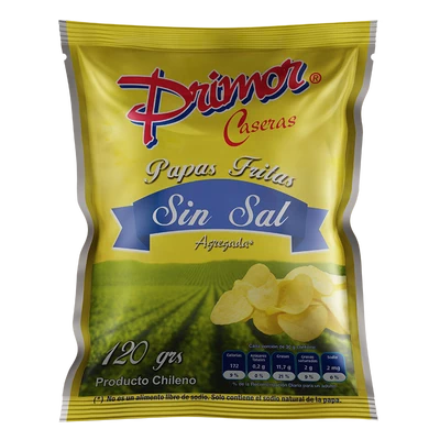 Papas Fritas Sin Sal Primor 120 gr