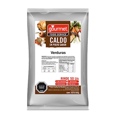 CALDO EN POLVO SABOR VERDURAS GOURMET 800 g