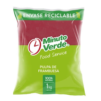 Pulpa de frambuesa Minuto Verde 1 Kg