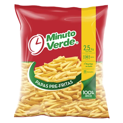 Papas pre fritas Minuto Verde 2,5 Kg