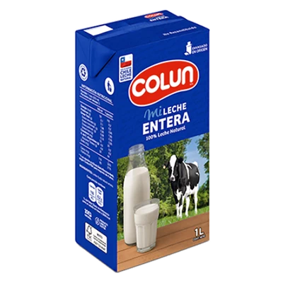 LECHE ENTERA SIN TAPA COLUN 1 L