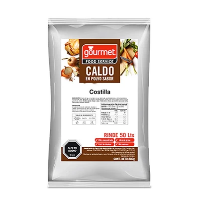 CALDO EN POLVO SABOR COSTILLA GOURMET 800 g